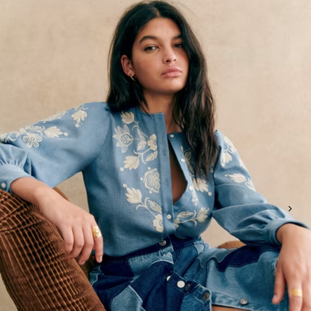 Sezane Felicianne Shirt - Size 2/34 (small)